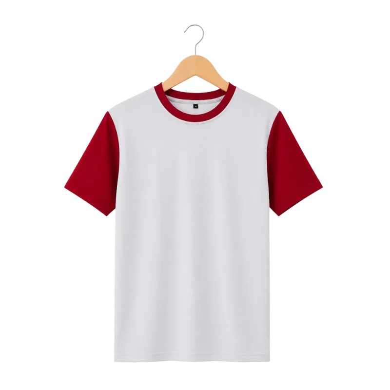 Pakaian baju anak Kaos lengan pendek O-Neck warna Merah berbahan Cotton waffle knit